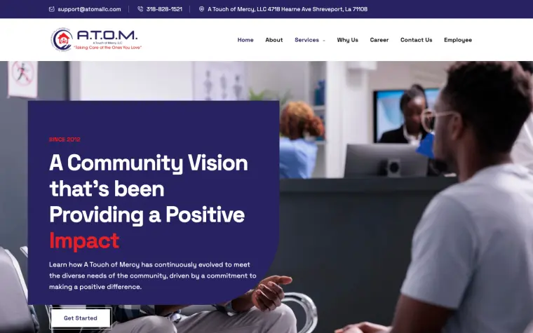 A Touch of Mercy website home page