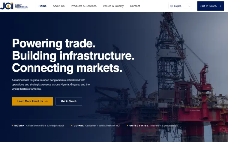 JCI Energy Resources website home page